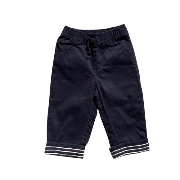 Gymboree Construction Crew Pants Sz 6-12 Months Navy Blue Elasticized Waist NWT - Picture 1 of 2